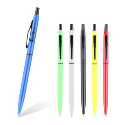 China twist ball design school stationery latest pen mental top sale list promotional cheap hotel slim plastic ball pen with hotel logo for sale