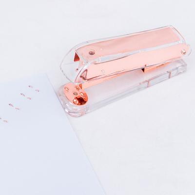 China Home Office New Design Office Luxury Clear Plastic Cover Acrylic Stapler for sale