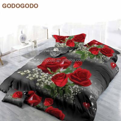 China Wholesale Exquisite Luxury Disposable Design 6 Pcs Super Flower King Size Polyester Girls 3D Hotel Bedding Set for sale