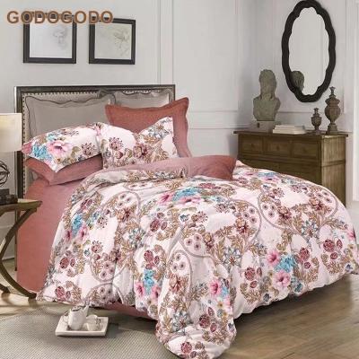 China Soft And Eco-friendly 90gsm 100% Polyester Printed Bedding Set Single Dyed Duvet Cover Set for sale