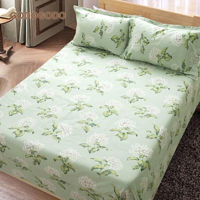 China New Wholesale Disposable Textile Cotton 100% Home Bed Sheet Sets Printed Soft Bedding Set Plain Duvet Cover Fitted Sheet For Home And Kids for sale