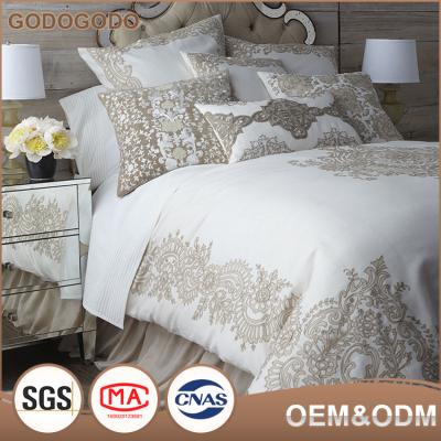 China New Style Competitive Price 5 Star-Rating Disposable Chinese Hotel 300Tc Cotton Luxury Microfiber Bedding Set for sale