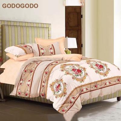 China Disposable 3D Printed Big Flower Design Sheep Soft Comforters Wholesale Wedding Bedding Set for sale