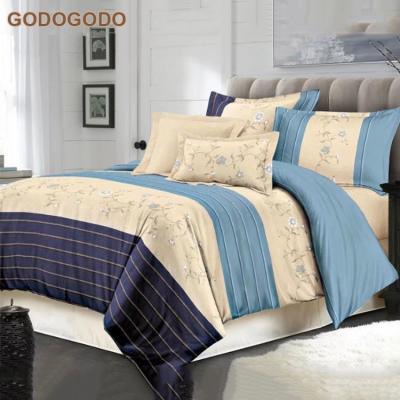 China Modern Design Polyester Disposable Luxury King Size Bedsheets Bedding Set Queen Size Bridal Online Bed Sets for sale