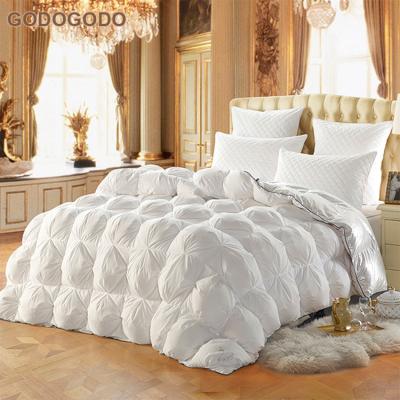 China Factory Price Home Wholesale Luxury King Size Comforter Extra Warm 100% Goose Patchwork Down Fill Super Soft Duvet for sale