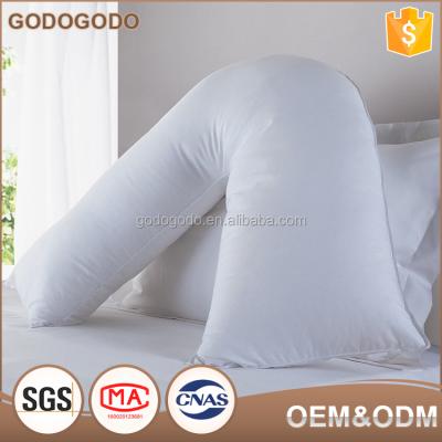 China Carefully Filling Massage Luxury Polyester Microfiber Quilted Logo U Shape Custom V Shape Maternity Body Pillow for sale