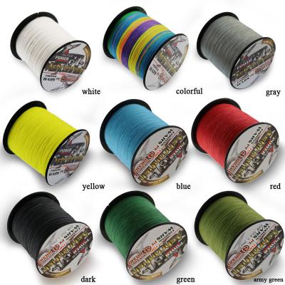 China Super Strength 4 Strands 1500m PE Braided Fishing Line Sea Fishing Boating Line X4 Weaving Line for sale