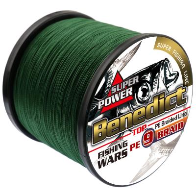 China Manufacturer Wholesale Retails Super strength 100% soild 9 strands PE braided fishing line 500meters 15LB-310LB high tensile lines for sale