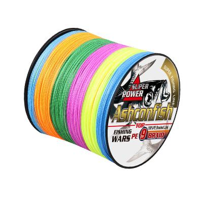 China Super Strength The New Technology Around 9 Strands 100 Meters PE Braided Fishing Line Kite Line for sale