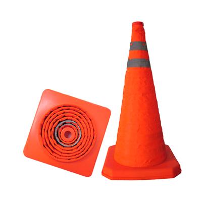 China 30 High Lifting Road Cone Road Cone Telescopic Road Cone 450*245mm / 700*300mm for sale