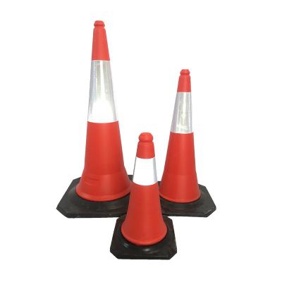 China High Quality Orange Rubber Traffic Cone Collapsible Traffic Safety Road Safety Cone for sale