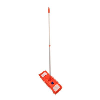 China Sustainable Microfiber Manufacture Telescopic Chenille Handle Flat Mop Floor Cleaning for sale