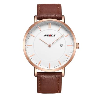 China New WEIDE day/date watches sports white dial men watches OEM simple quartz men's waterproof sports wristwatch watches for sale