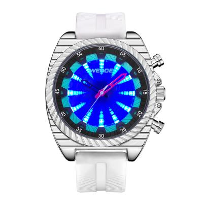 China Water Resistant 2020 New Style Sport Big Dial Watch LED Back Light Quartz Wristwatch Silicone Strap Men Watch for sale