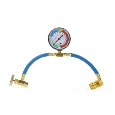 China Refrigeration gauge charging cable hose with valve gauge for nitrogen - for sale