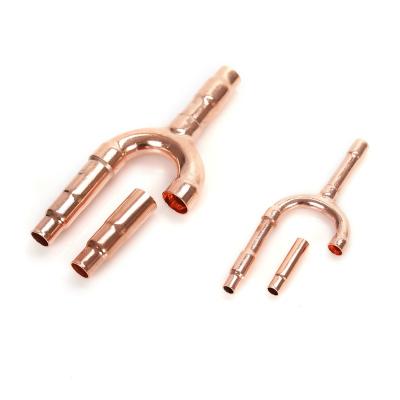 China fqzhn-01c copper refrigerator distribute tube gas tube and tube copper branch liquid pipe for air conditioner system equal for sale