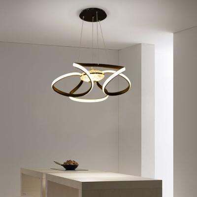 China Beautiful High Quality Modern Luxury Iron Led Living Room Business Center Chandelier Pendant Lamp for sale