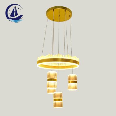 China Beautiful modern luxury low price stair villa dining room decoration led chandelier lamp for sale