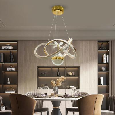 China Beautiful Contemporary Style Decoration Fixtures Indoor Home Cafe Store LED Luxury Pendant Light for sale