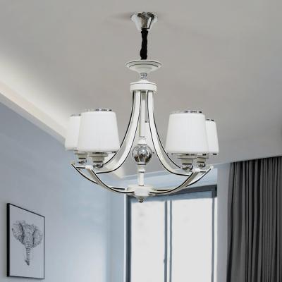 China Hot Selling Beautiful Classic Iron Hallway Bedroom Decor Glass Chandelier Pendant Lights for sale