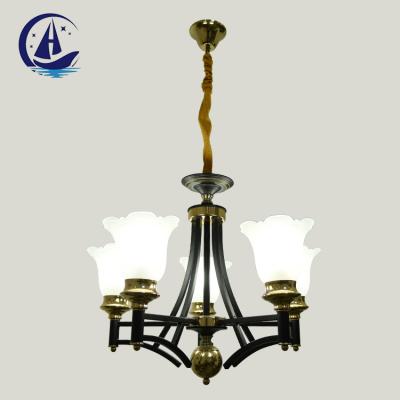 China Wholesale Factory Price Vintage Beautiful Design Round Iron Glass Crystal Ceiling Pendant Lamp for sale