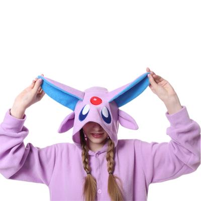 China Large Purple Exquisite Adult Animal Costume QUICK DRY Elf Cosplay One Piece Homewear One Piece Pajamas for sale