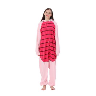 China One-Piece One-Piece Pajamas Home Service Pajamas One-Piece Adult Big Animal Pig Cosplay Costume QUICK DRY Pink for sale