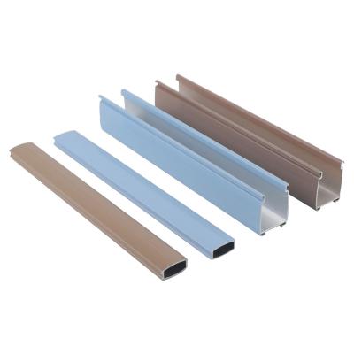 China Popular Aluminum Silver Blind Curtain Track Profile Wall Window Rollers Headrail for sale