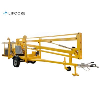 China Easy Operation Safety Convenience Working Height 8m-22m Articulated Towable Cherry Harvester Trailer Mounted Boom Lift For Aerial Work for sale