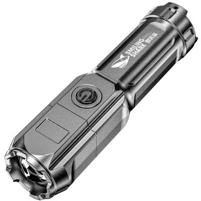 China HoneyFly LED Flashlight 5W ABS USB USB IP44 Zoom Portable Strong Light High Power Rechargeable Tactical Flashlight 5W Outdoor Camping Torch for sale