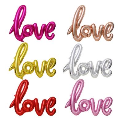 China Wholesale Gift Toy New Design LOVE 40inches Foil Balloon Wedding Party Decoration Customize Siamese Love Letter Foil Balloons for sale