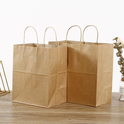 China 120GSM Brown Craft Paper Bag Gift Bag Recyclable Natural Coffee Food Clothes Gift Bag for sale