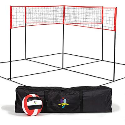 China PU 4 Player Volleyball Net Beach Volleyball Net Four-sided Cross Four-sided Square Meets Multifunctional Sports Forming Net for sale