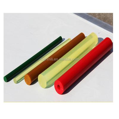 China Jinmili Plastic PU Rod Polyurethane Board Polyurethane Sheet Red PU Rod Polyurethane Rod 90A 95A for sale