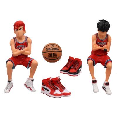 China Japanese Cartoon Toy Slam Dunk 3D Basketball Player Cartoon PVC Model Action Figures Toy Set for sale