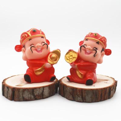 China Cartoon Characteristic Toy 3 Styles Porcelain God Of Wealth 7cm PVC Anime Resin Model Toy Anime Action Numbers for sale