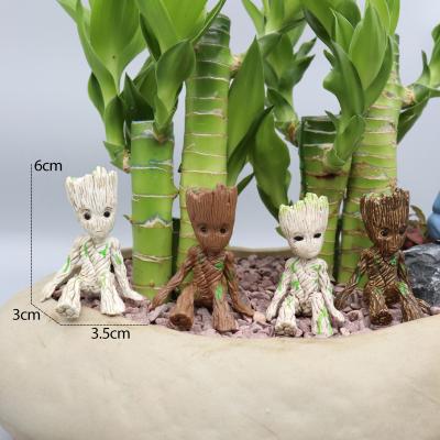 China MODEL TOY 4 styles marval1 6cm Groot Superhero Cartoon Resin Model Toy Anime Action Numbers for sale