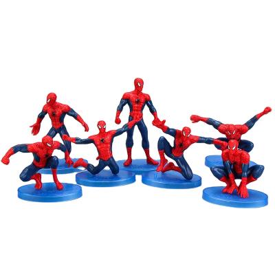 China Decoration 7 Styles Marve1 11cm Spiderman Cartoon Resin Model Toy Anime Action Numbers for sale