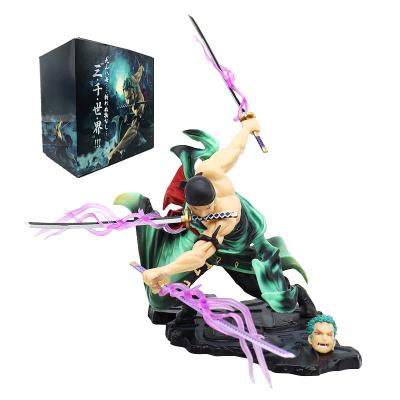 China 21cm PVC Resin Model Toy Anime Action Figures Roronoa Zoro One Piece Environmental Friendly Collectible Gift For Fans for sale