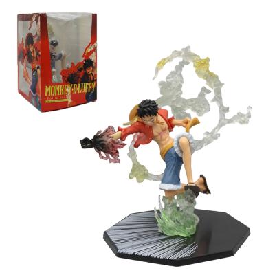 China Environmentally Friendly Japanese Popular Cartoon Character One Piece Custom Luffy Fire Fist Fire Collectible Anime Toys Action Number for sale