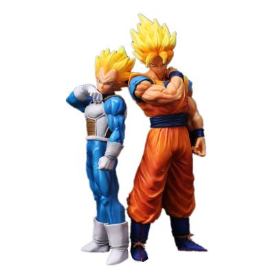 China Cartoon Toy 2 Styles Anime Dragon Z Ball 20cm Saiyan GoKu Vegeta Figure PVC Resin Model Super Action Numbers for sale