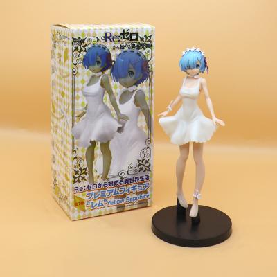 China Factory Supply Anime Girl PVC Figure 2 Colors Environmental Friendly Color Box About LovelyJapanese Rem Number Zero For Decoration for sale