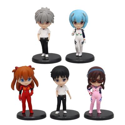 China MODEL TOY New arrival Q version evangelion action number doll 5pcs set PVC fans doll toy for promotion for sale