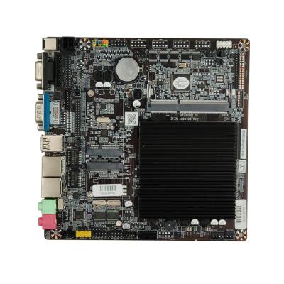 China Cheap Mini-ITX Intel desktop embedded fanless J1900 motherboard with dual LAN 6COM LVDS for POS terminal all in one PC kiosk for sale