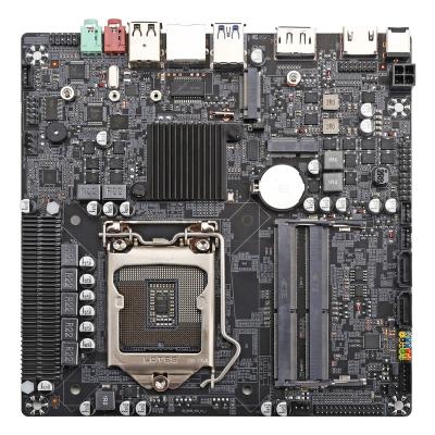 China Mini-ITX LGA1200 Cheap Desktop H410 Motherboard With H410IPC 2*DDR4L DC Jack For POS Terminal All In One Mini PC Kiosk PXE PC, for sale