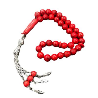 China Vintage 33 Agate Stone Rosary Beads Praise Beads 8mm Middle East Arabic Bracelet for sale