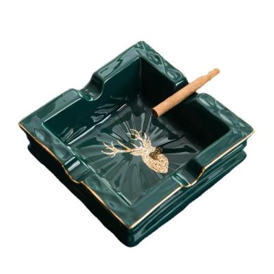 China Modern simple ceramic decorative creative household personality fashion square ashtray for sale