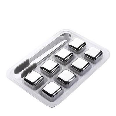 China New Design Square Stainless Steel Stocked Ice Cube For Drinking Wine And Water Drinking Cooling for sale