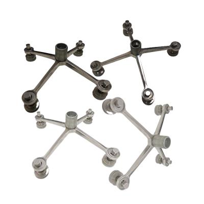 China Wholesale Price Modern 304 306 Glass Spider Fitting Stainless Steel 4AM Fin Glass Spider For Curtain Wall Structural Glazing Systems for sale