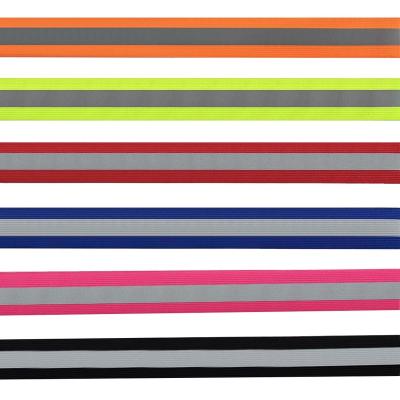 China Other HCLITE Reflective Material High Visibility Flame Retardant Warning Safety Reflect Woven Reflective Tape Tape Stripe for sale